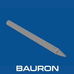 Bauron Glas- und Fliesenbohrer in Schrägansicht mit Lanzenspitze und zylindrischem Rundschaft